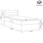 vidaXL LED úložná posteľ s matracom Modrá 100 x 200 cm Látka – Obrázok 12