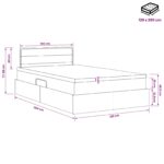 vidaXL LED úložná posteľ s matracom Čierna 120 x 200 cm Látka – Obrázok 12