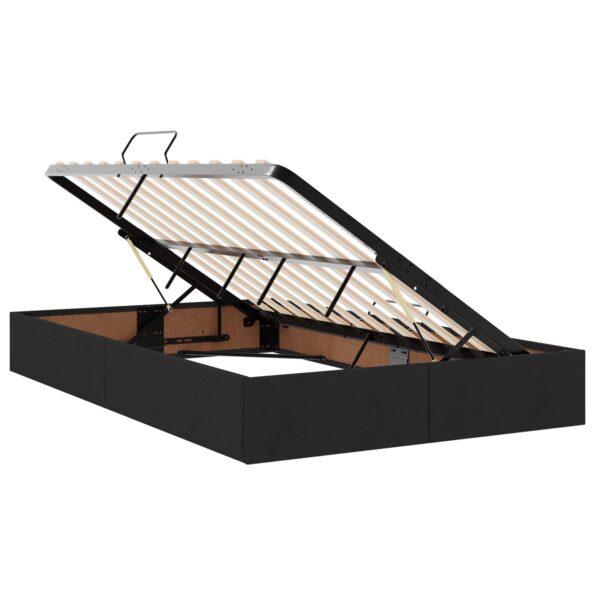 vidaXL LED úložná posteľ s matracom Čierna 120 x 200 cm Látka – Obrázok 4