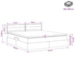 vidaXL LED úložná posteľ s matracom Čierna 140 x 190 cm Látka – Obrázok 12