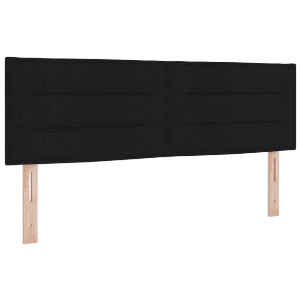 vidaXL LED úložná posteľ s matracom Čierna 160 x 200 cm Látka – Obrázok 3