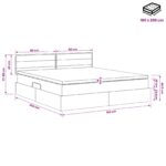 vidaXL LED úložná posteľ s matracom Modrá 180 x 200 cm Látka – Obrázok 12