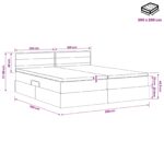 vidaXL LED úložná posteľ s matracom Tmavosivá 200 x 200 cm Látka – Obrázok 12