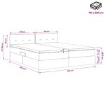 vidaXL LED úložná posteľ s matracom Ružová 180 x 200 cm Zamat – Obrázok 12