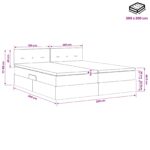 vidaXL LED úložná posteľ s matracom Svetlosivá 200 x 200 cm Zamat – Obrázok 12
