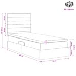 vidaXL Postel s úložným prostorem a matrací Modrá 90 x 190 cm látka – Obrázok 11