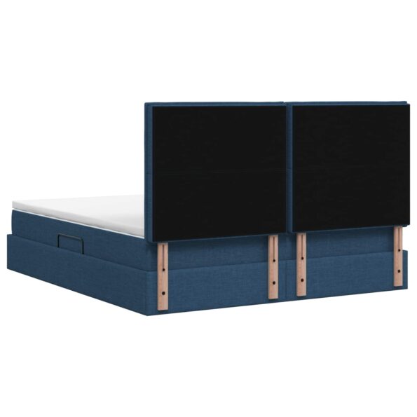 vidaXL Postel s úložným prostorem a matrací Modrá 180 x 200 cm látka – Obrázok 8