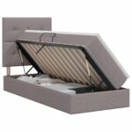 vidaXL Postel s úložným prostorem a matrací Sivohnedá 90 x 200 cm