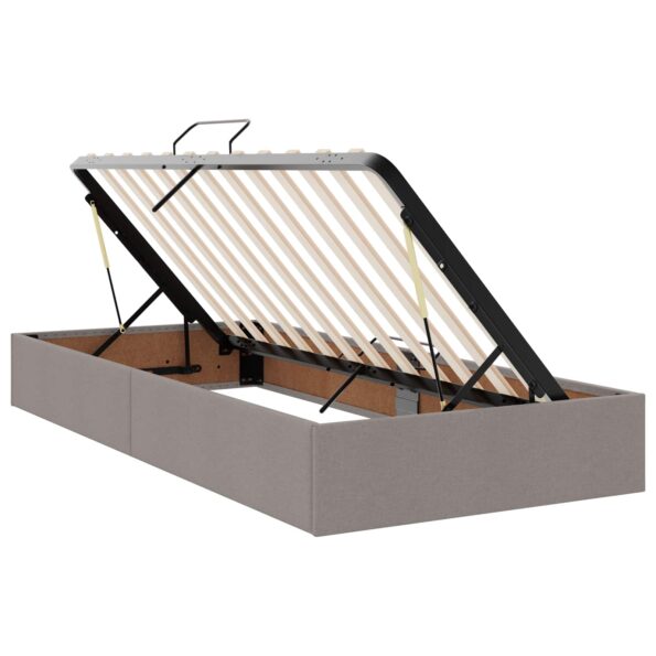 vidaXL Postel s úložným prostorem a matrací Sivohnedá 90 x 200 cm – Obrázok 4