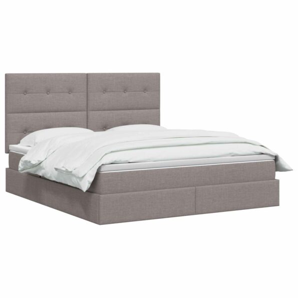 vidaXL Postel s úložným prostorem a matrací Sivohnedá 180 x 200 cm – Obrázok 2