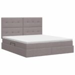 vidaXL Postel s úložným prostorem a matrací Sivohnedá 180 x 200 cm – Obrázok 7