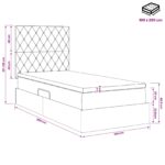 vidaXL Postel s úložným prostorem a matrací Tmavozelená 100 x 200 cm – Obrázok 11