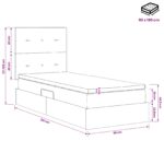 vidaXL Postel s úložným prostorem a matrací Tmavosivá 90 x 190 cm – Obrázok 11