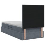 vidaXL Postel s úložným prostorem a matrací Tmavosivá 90 x 200 cm – Obrázok 8