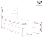 vidaXL Postel s úložným prostorem a matrací Tmavomodrá 90 x 200 cm – Obrázok 11