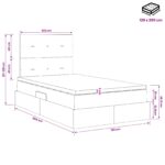 vidaXL Postel s úložným prostorem a matrací Svetlosivá 120 x 200 cm – Obrázok 11