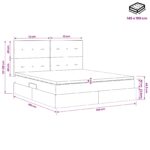 vidaXL Postel s úložným prostorem a matrací Tmavosivá 140 x 190 cm – Obrázok 11
