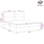 vidaXL Postel s úložným prostorem a matrací Tmavosivá 140 x 200 cm – Obrázok 11