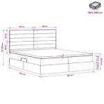 vidaXL Úložná posteľ s čelnou doskou Čierna 180 x 200 cm Látka – Obrázok 12