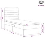 vidaXL LED úložná posteľ s matracom Modrá 90 x 200 cm Látka – Obrázok 12