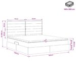 vidaXL LED úložná posteľ s matracom Tmavosivá 140 x 200 cm Látka – Obrázok 12