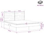 vidaXL LED úložná posteľ s matracom Modrá 180 x 200 cm Látka – Obrázok 12