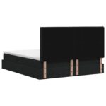 vidaXL LED úložná posteľ s matracom Čierna 180 x 200 cm Látka – Obrázok 8