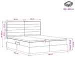 vidaXL LED úložná posteľ s matracom Modrá 180 x 200 cm Látka – Obrázok 12