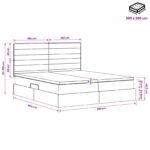 vidaXL LED úložná posteľ s matracom Tmavosivá 200 x 200 cm Látka – Obrázok 12