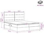 vidaXL LED úložná posteľ s matracom Čierna 180 x 200 cm Látka – Obrázok 12