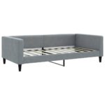 vidaXL Denná posteľ svetlosivá 100x190 cm látka – Obrázok 2
