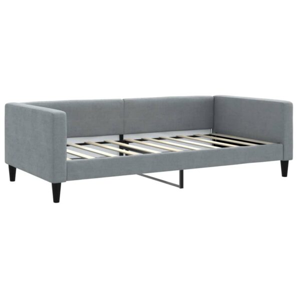 vidaXL Denná posteľ svetlosivá 100x190 cm látka – Obrázok 2