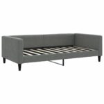 vidaXL Denná posteľ tmavosivá 100x190 cm látka – Obrázok 2