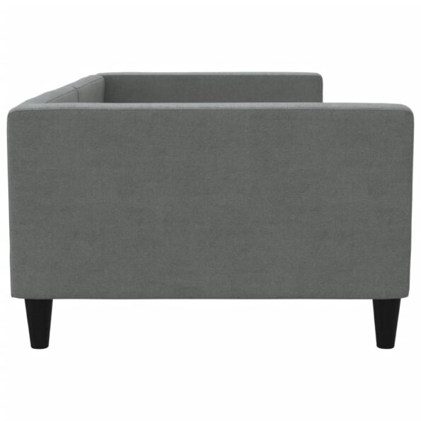 vidaXL Denná posteľ tmavosivá 100x190 cm látka – Obrázok 4