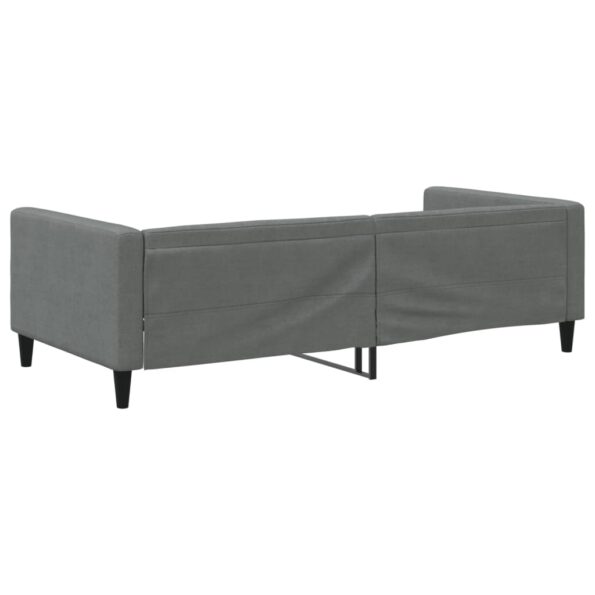 vidaXL Denná posteľ tmavosivá 100x190 cm látka – Obrázok 5