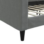 vidaXL Denná posteľ tmavosivá 100x190 cm látka – Obrázok 6