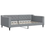 vidaXL Denná posteľ svetlosivá 100x190 cm látka – Obrázok 2