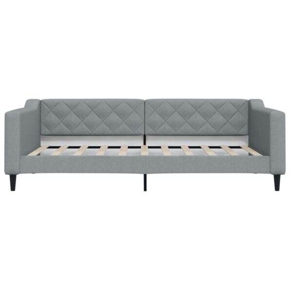 vidaXL Denná posteľ svetlosivá 100x190 cm látka – Obrázok 3