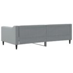 vidaXL Denná posteľ svetlosivá 100x190 cm látka – Obrázok 5
