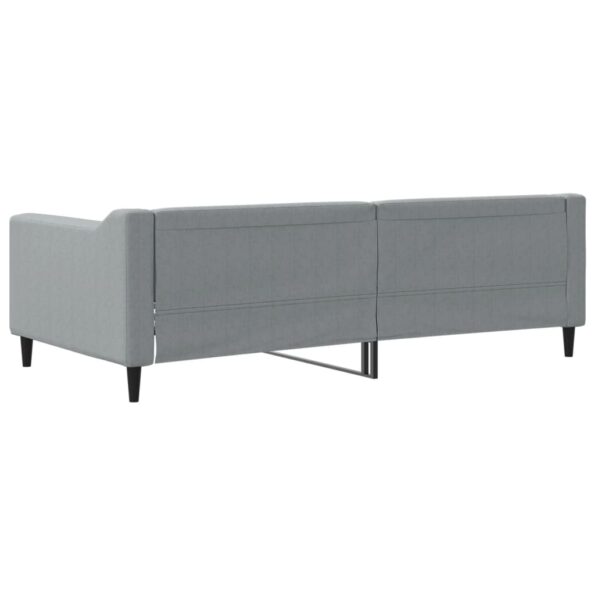 vidaXL Denná posteľ svetlosivá 100x190 cm látka – Obrázok 5