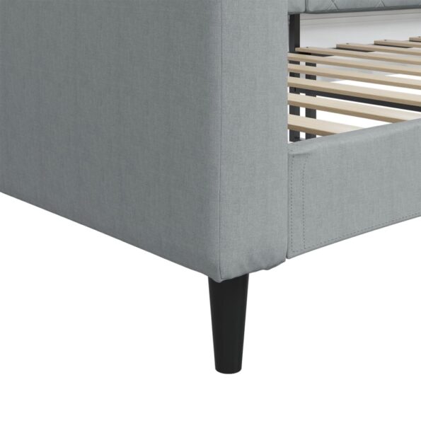 vidaXL Denná posteľ svetlosivá 100x190 cm látka – Obrázok 6