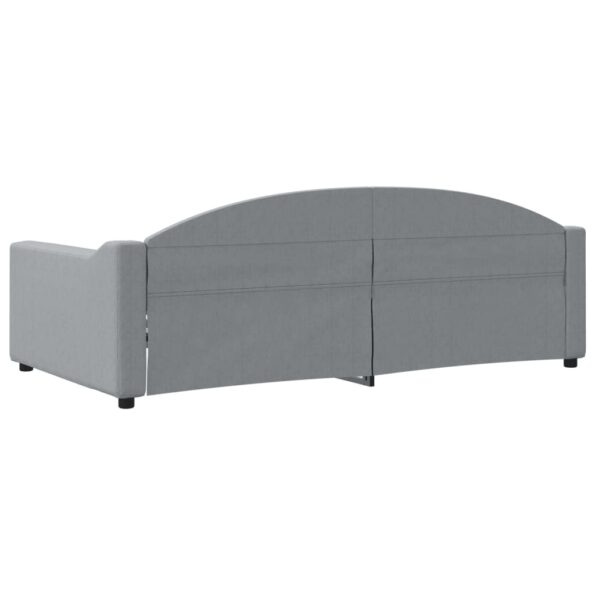 vidaXL Denná posteľ svetlosivá 100x190 cm látka – Obrázok 5
