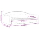 vidaXL Denná posteľ svetlosivá 100x190 cm látka – Obrázok 8