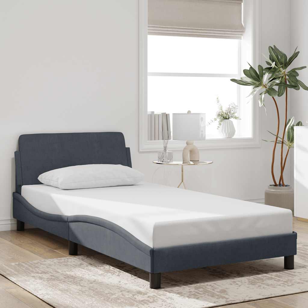 373268_1.jpg vidaXL Rám postele Dover tmavosivý 100x190 cm zamat – Obrázok 1