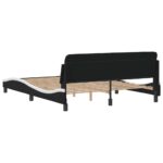 vidaXL Rám postele Dover čierno-biely 152x203 cm umelá koža – Obrázok 6