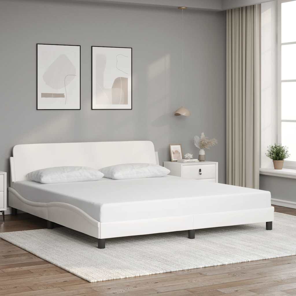 373309_1.jpg vidaXL Rám postele Dover biely 183x213 cm umelá koža – Obrázok 1