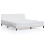 vidaXL Rám postele Dover biely 183x213 cm umelá koža – Obrázok 2