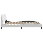 vidaXL Rám postele Dover biely 183x213 cm umelá koža – Obrázok 5