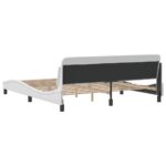 vidaXL Rám postele Dover biely 183x213 cm umelá koža – Obrázok 6