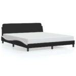 vidaXL Rám postele Dover čierny a biely 183x213 cm umelá koža – Obrázok 2